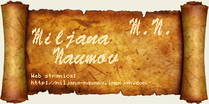 Miljana Naumov vizit kartica